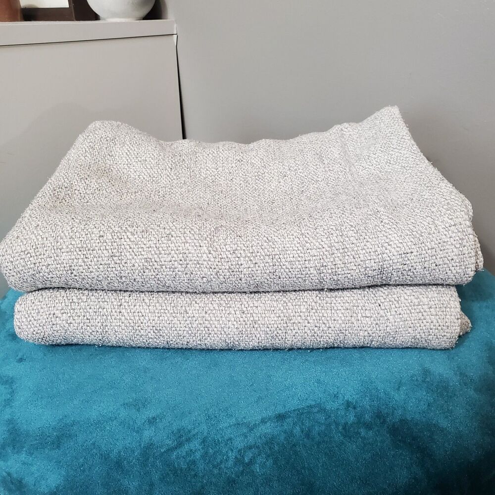 Lot Of 2 Room & Board Pillowcase Covers Shams 28” X 22” Gray White Made In USA